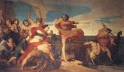 Georeg frederic watts,O.M.S,R.A. Alfred Inciting the Saxons to Encounter the Danes at Sea Germany oil painting reproduction